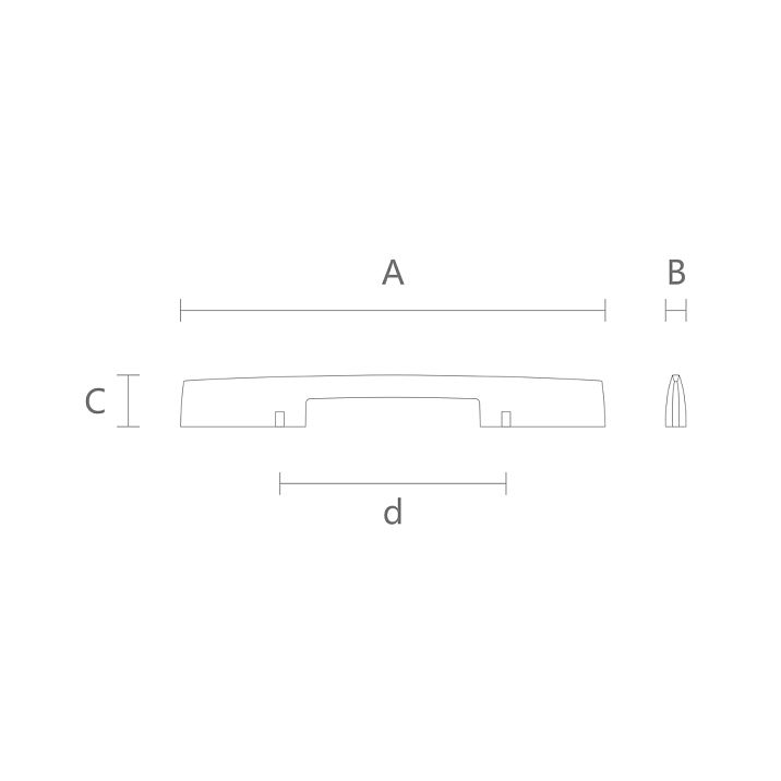 Drawing of wooden furniture handles