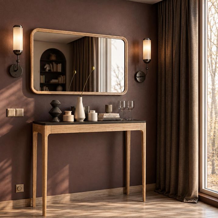 Wooden frame RM-052 for mirror, interior photo