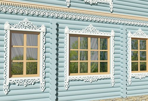 Wooden decor for sauna