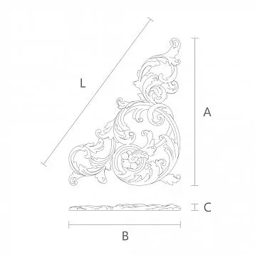 Applique N-440R as a decorative element on the wall