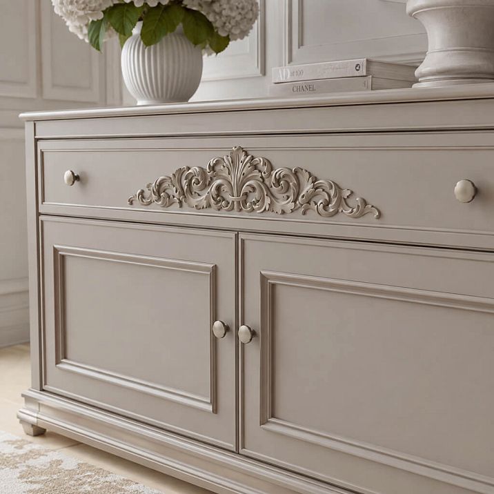 Carved overlay N-270 for decorative finishing of doors, furniture, and walls.