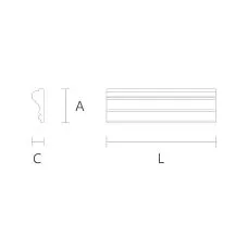 MLD-M-003 molding for interior finishing drawing