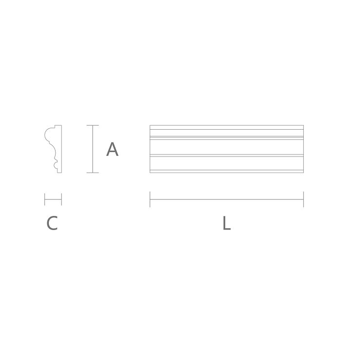 MLD-M-003 molding for interior finishing drawing