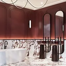 Polyurethane molding MLDPU-027U-2 corner element with a smooth profile pattern for joining moldings and creating neat frames on interior walls