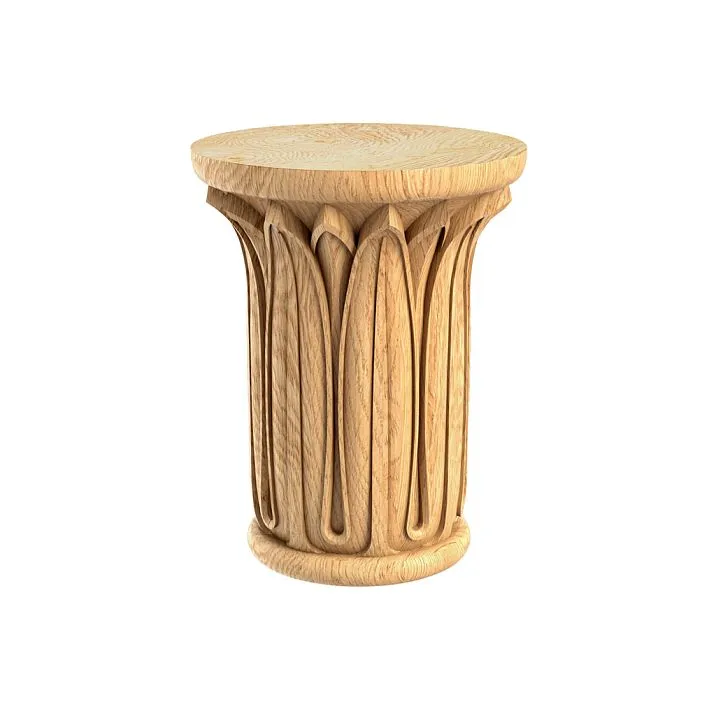 Carved capital KL-044 in solid oak
