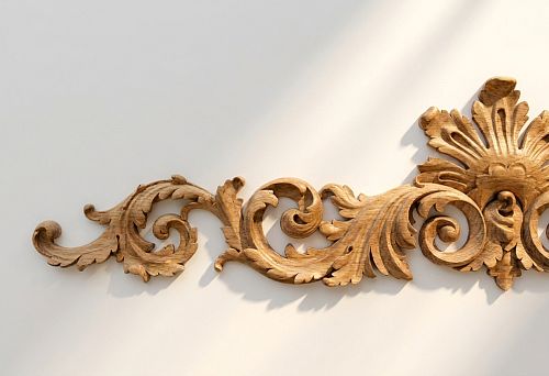 Solid wood decorative details for interior