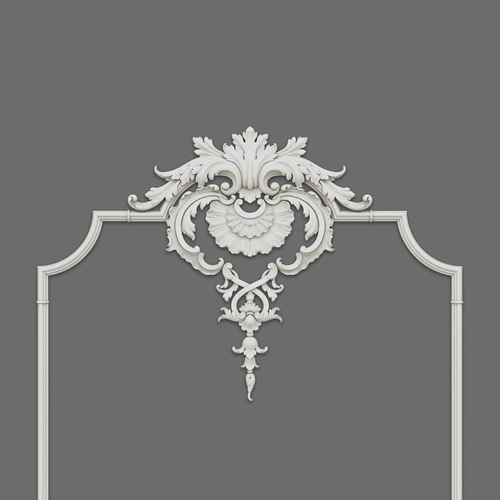 Stucco decor set CPU-12-1 Petersburg on the wall at the head of the bed