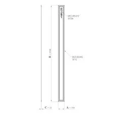 Drawing of the CPU-5-6 kit: panel dimensions B=2300 mm, A=150 mm, thickness C=12 mm, elements NPU.VRS-012 and MLD-003-MG