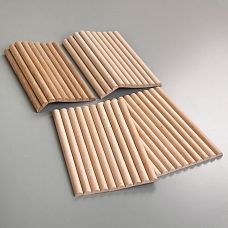Slatted panel OPAN-003 sample for material selection MDF oak beech
