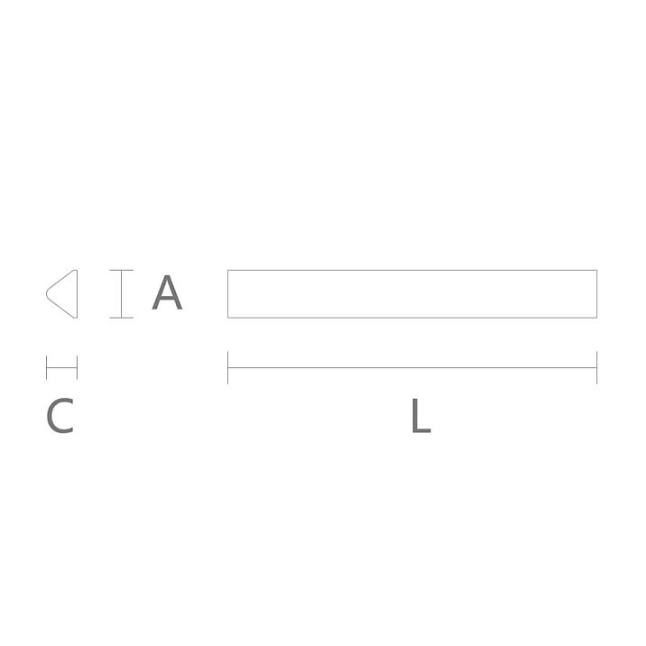 Drawing of the wooden molding MLD-063 with a 14 &times; 9 mm profile