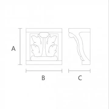 Carved bracket KR-011 in interior