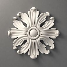 Polyurethane Rosette RPU-046 with Classic Ornament for Decorative Moldings for Furniture