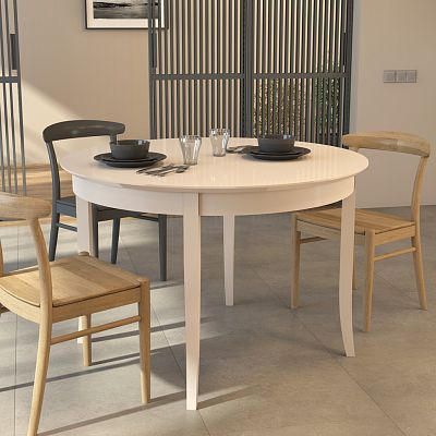 Modern style интерьер с круглым tableом из массива дерева Chester 002-012