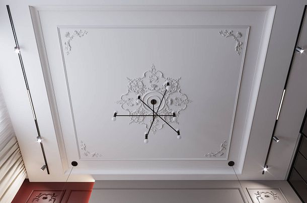Ceiling rosette decoration idea CPU-072