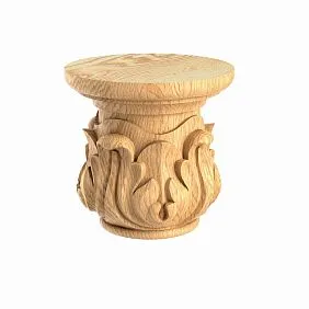 Wooden capital KL-046