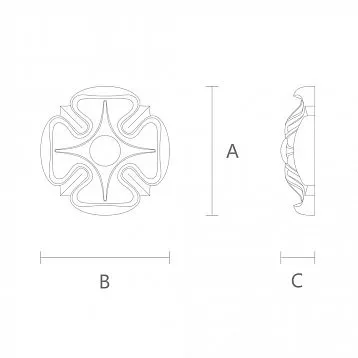 Decorative Oak Rose R-003
