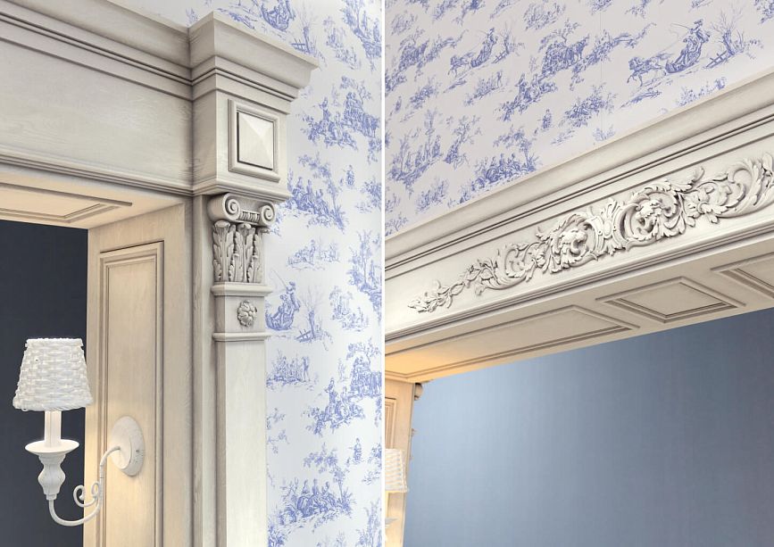 Central door portal PRT-014 &ndash; carving with detailed workmanship