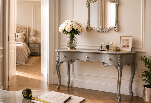 The Adele 010-001 dressing table will be delivered assembled: what to measure from the entrance to the bedroom before purchasing