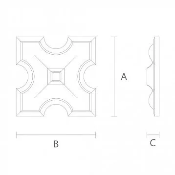 Carved Rosette R-065 on Door Panel