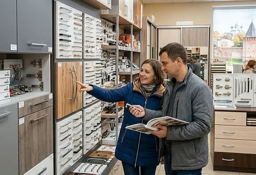 How to choose furniture fittings in Smolensk for kitchen, wardrobe, chest of drawers and custom furniture