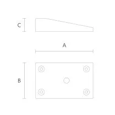 Mounting plate FUR-017 drawing