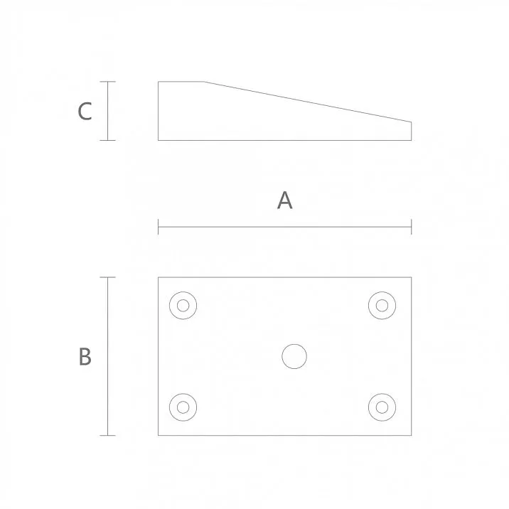 Mounting plate FUR-017 drawing