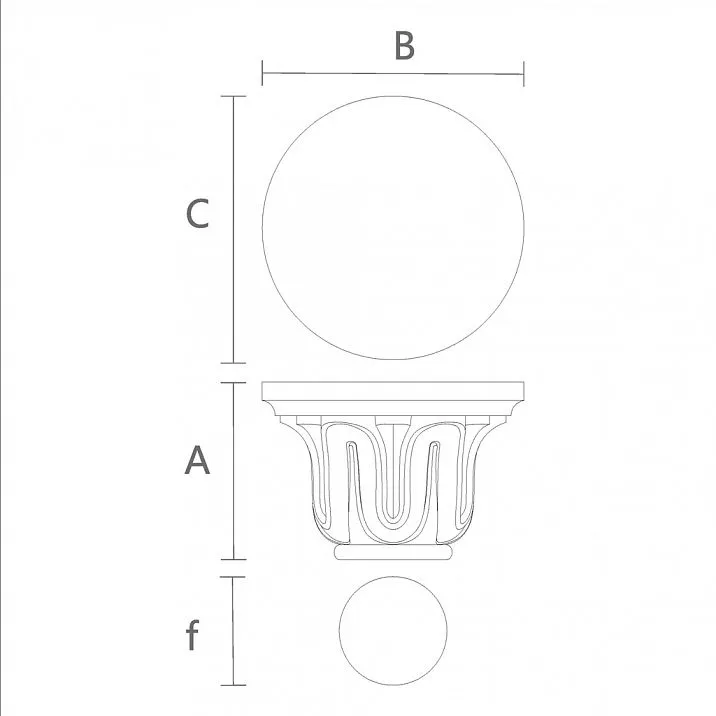 Carved Capital for Furniture KL-047 Drawing