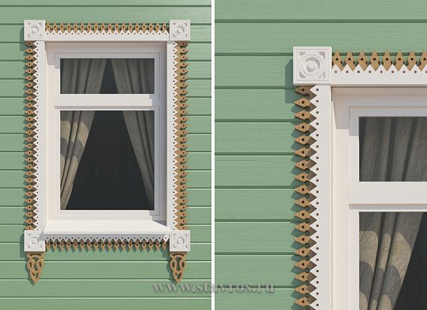 Idea for decorating carved window DR-015