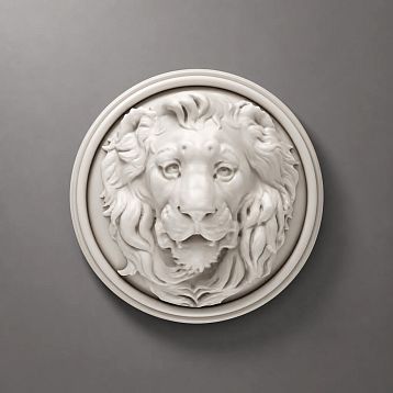 Decorative lion overlays for walls and columns in various sizes