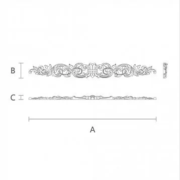 Carved overlay N-478 for doors, windows, and furniture
