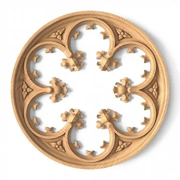 Carved Rosette R-076 in Gothic Style