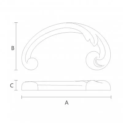 Carved cover plate N-288R деревянная чертеж
