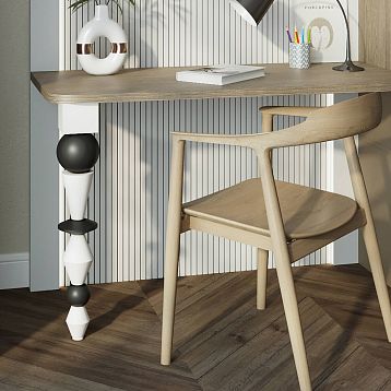 Geometric shape KN-005 made of solid wood with a 34 mm hole