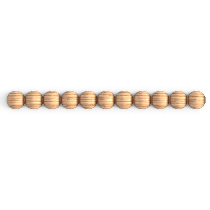 Carved batten K-105 made of wood with a braid pattern