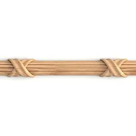 Wooden interior rails on shelf stock, perfectly processed and prepared for wall design.