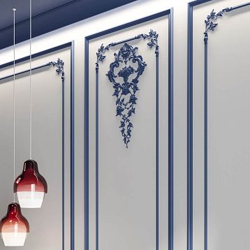 Set of stucco decor CPU-6-1 for vertical wall panel STAVROS