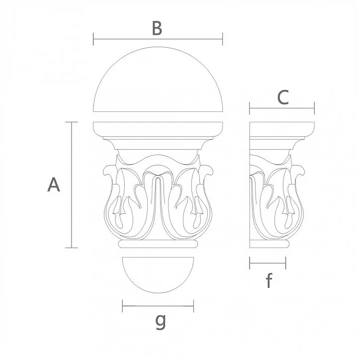 Capital for Interior Doors KL-025