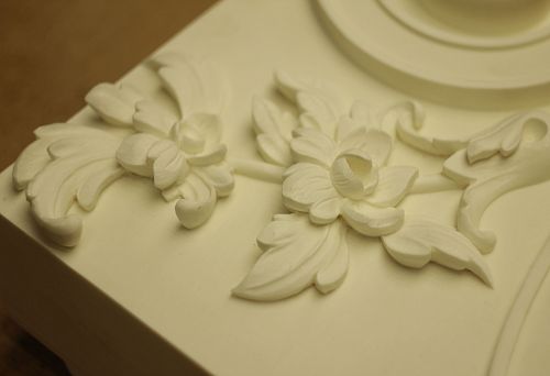 Architectural Molded Element with Elegant Floral Pattern