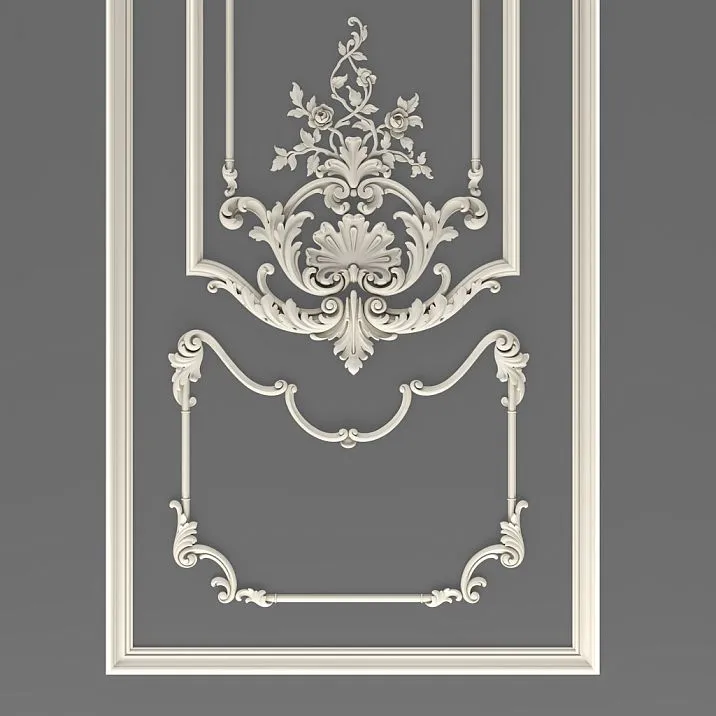 Composition of the CPU-5-4 'Versailles' Set: List of 12 elements (NPU.VRS overlays, MLD moldings), dimensions and quantities.