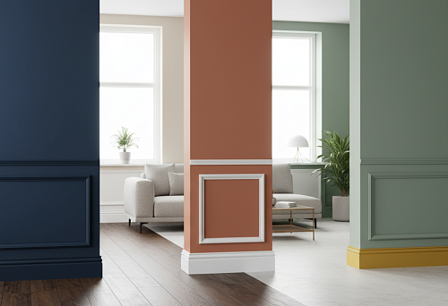 Colored Polystyrene Skirting Boards in Modern Interiors: Combining Shades and Shapes for Stylish Space Design