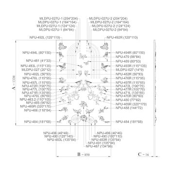 Exhibition stand SVPU-001 made of polyurethane 1330&times;850&times;16 mm STAVROS