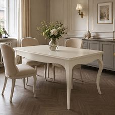 STL-017 table made of solid wood with a rectangular shape, light, in the interior