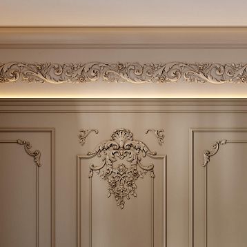 Beech wooden molding K-130, 120 &times; 17 &times; 930 mm