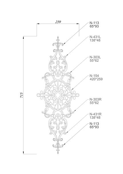 Set of decor C-016 - 1