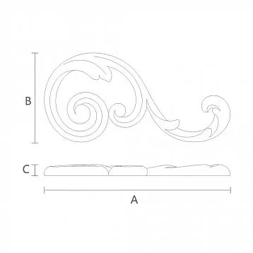 Carved overlay N-281R for creating volume and relief