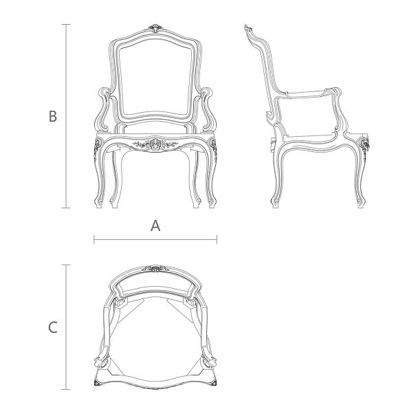 Каркас кресла STU-003 - 2