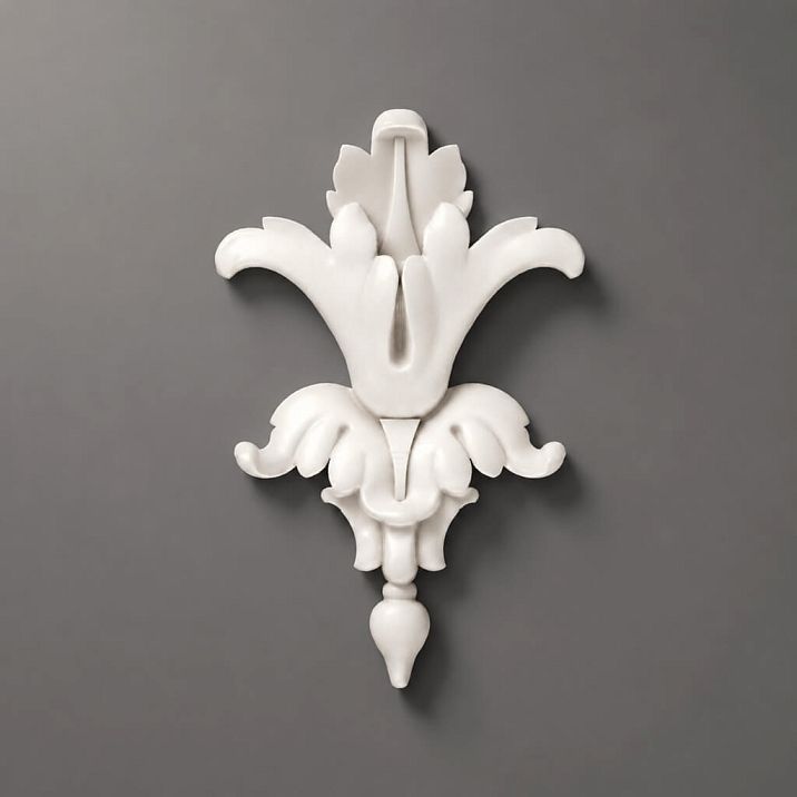 Polyurethane Relief Insert NPU-112 with artistic floral carving for home