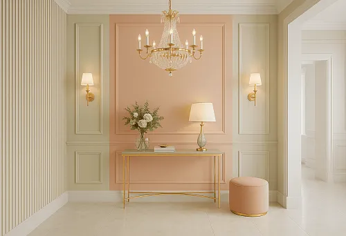 MDF Wall Panels in a Light Interior with Classic Panels