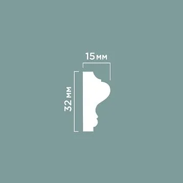 High-density polystyrene molding LD32 HI WOOD, 32&times;15 mm, multi-level relief