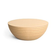 Wooden coffee table base STL-036 in the shape of a hemisphere, natural wood, accent texture